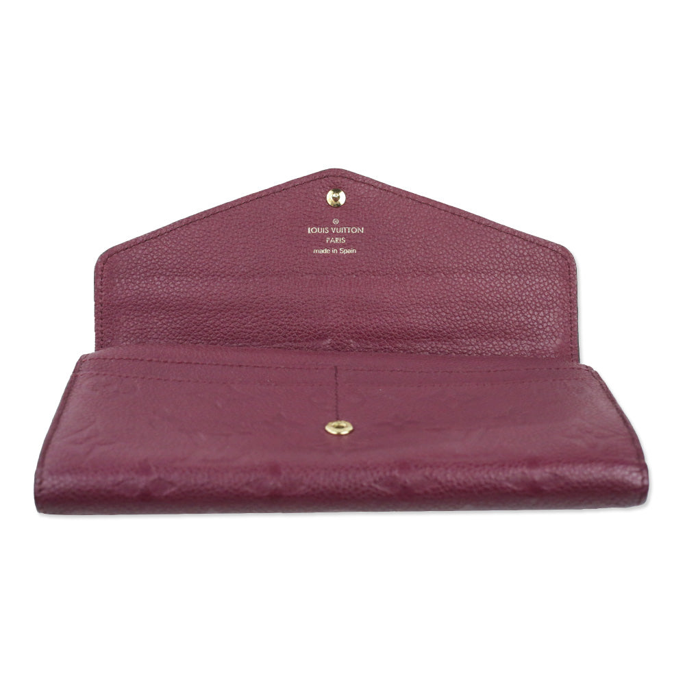 Louis Vuitton Raisin Monogram Empreinte Leather Sarah Wallet