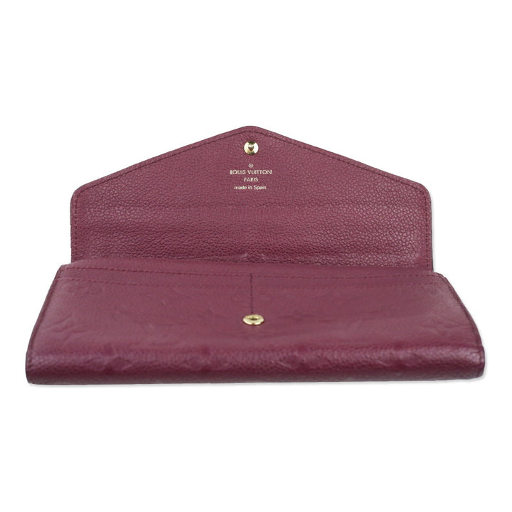 Louis Vuitton Raisin Monogram Empreinte Leather Sarah Wallet