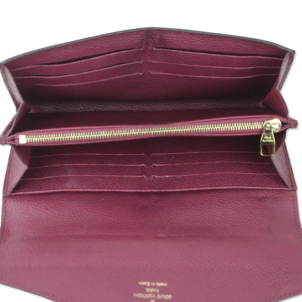 Louis Vuitton Raisin Monogram Empreinte Leather Sarah Wallet