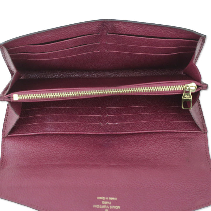 Louis Vuitton Raisin Monogram Empreinte Leather Sarah Wallet