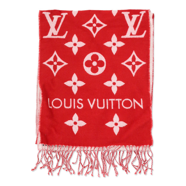 Louis Vuitton Red/White LV Essential scarf