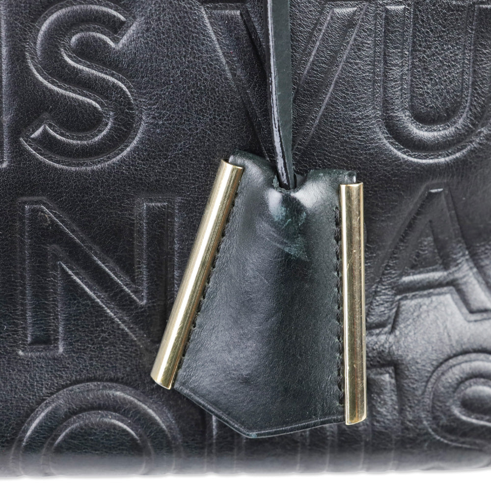 Louis Vuitton Speedy Cube 30 Black Calfskin Embossed Leather Satchel