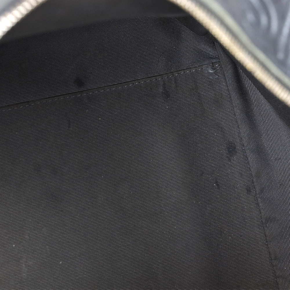 Louis Vuitton Speedy Cube 30 Black Calfskin Embossed Leather Satchel