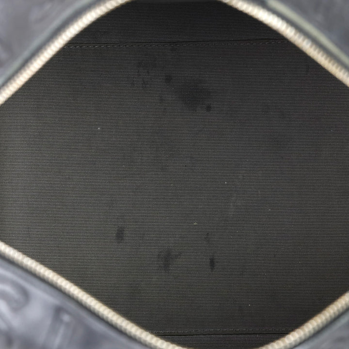 Louis Vuitton Speedy Cube 30 Black Calfskin Embossed Leather Satchel