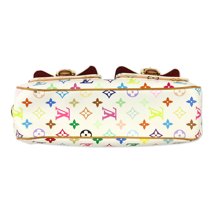 Louis Vuitton White Monogram Multicolor Lodge GM Hobo Bag
