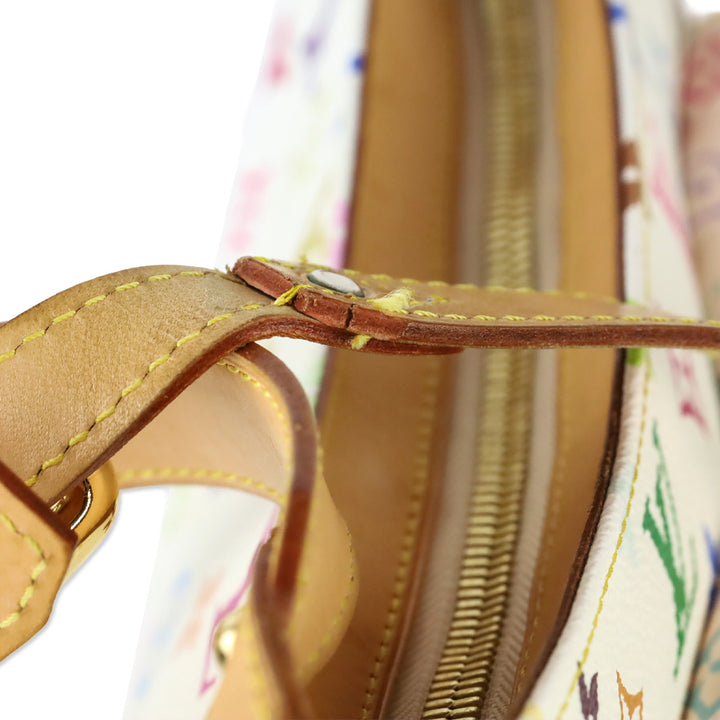 Louis Vuitton White Monogram Multicolor Lodge GM Hobo Bag