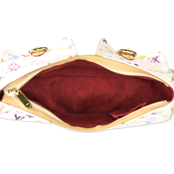 Louis Vuitton White Monogram Multicolor Lodge GM Hobo Bag