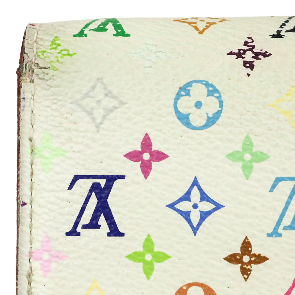 Louis Vuitton x Takashi Murakami White Multicolor Monogram Sarah Long Wallet
