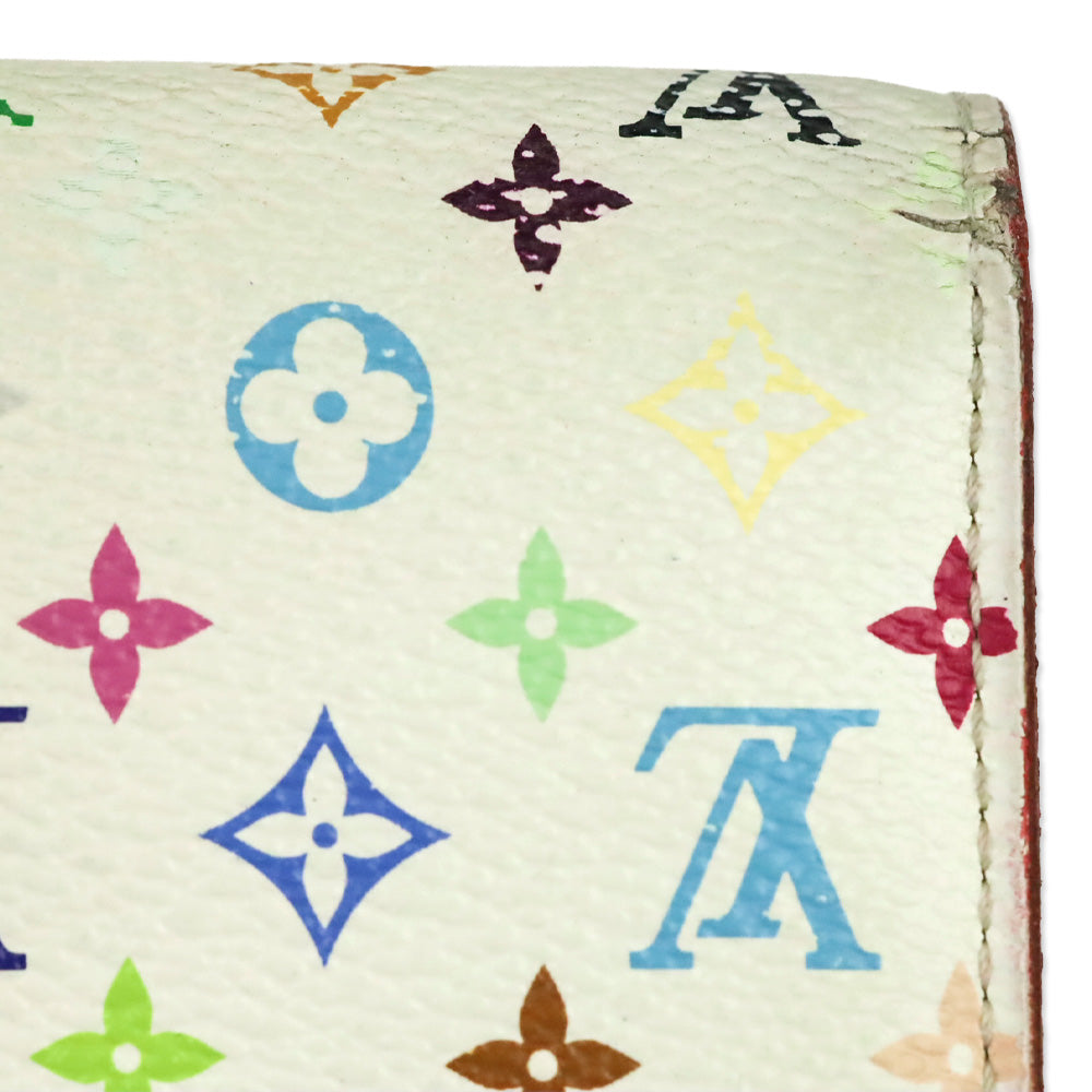 Louis Vuitton x Takashi Murakami White Multicolor Monogram Sarah Long Wallet
