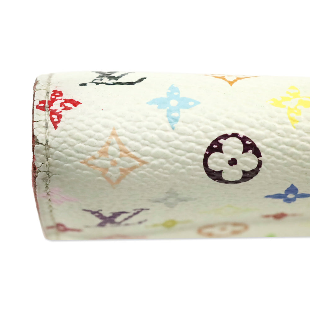 Louis Vuitton x Takashi Murakami White Multicolor Monogram Sarah Long Wallet