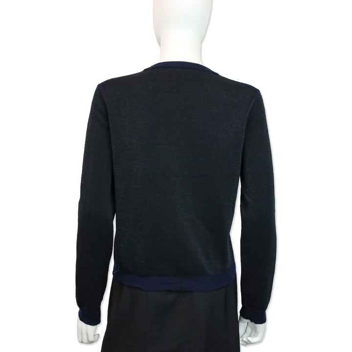 Louis Vuitton 2015 Resort Navy Dot Cutout Zip-Up Jacket