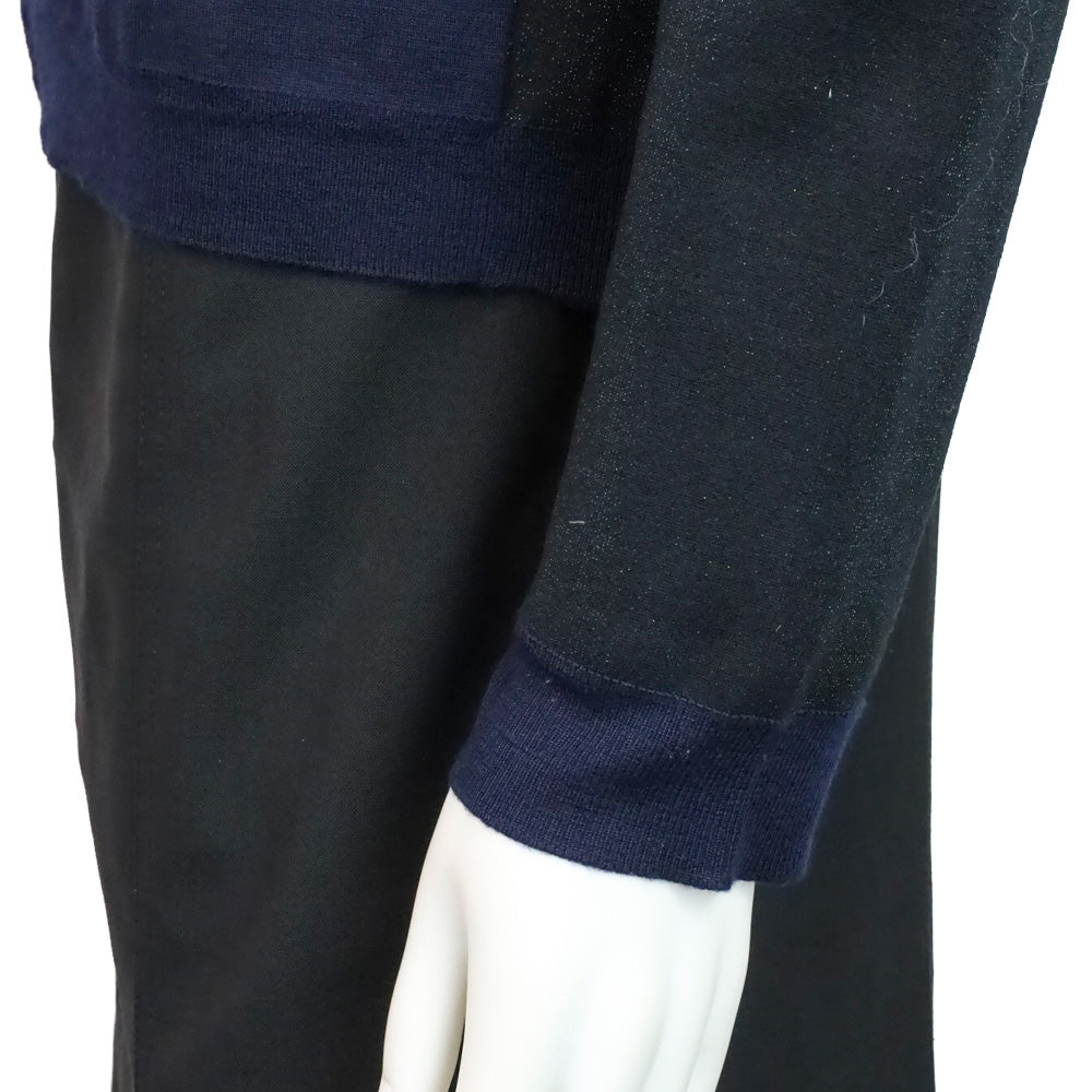 Louis Vuitton 2015 Resort Navy Dot Cutout Zip-Up Jacket