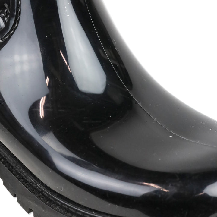 Louis Vuitton Black Monogram Rubber Knee-High Rain Boots