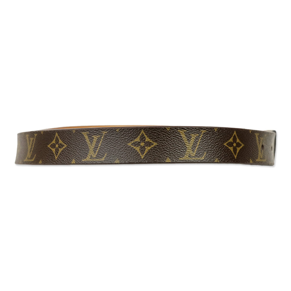 Louis Vuitton Monogram Coated Canvas Silver Buckle Belt