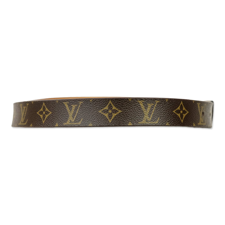 Louis Vuitton Monogram Coated Canvas Silver Buckle Belt