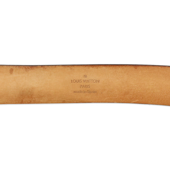 Louis Vuitton Monogram Coated Canvas Silver Buckle Belt