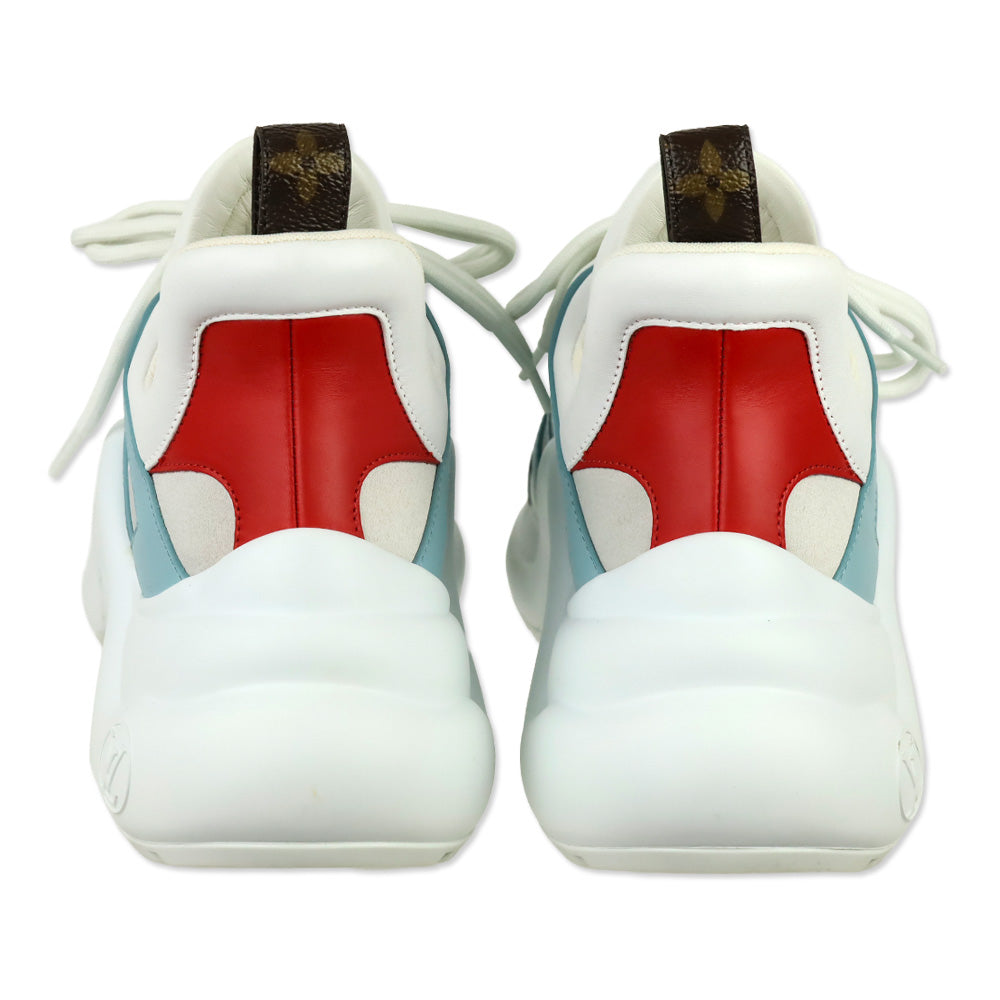 Louis Vuitton White/Blue/Gris Calfskin Technical Nylon LV Archlight Sneaker