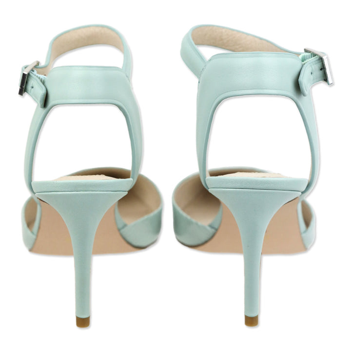 Louise et Cie Chiffon Mist Patent Micro Lizard/Smooth Calf Leather Ankle-Strap Sandal
