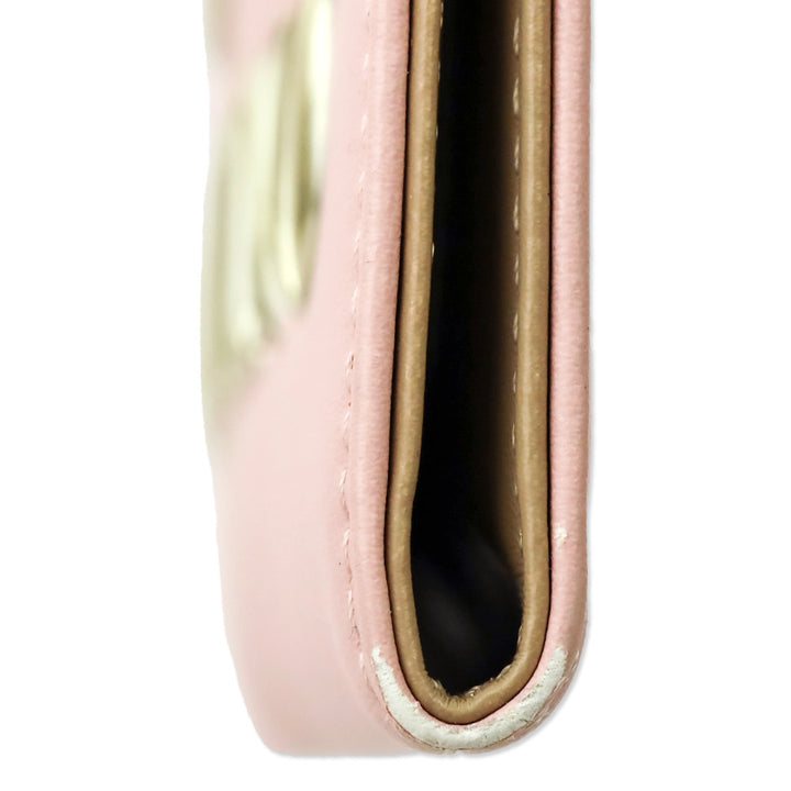 Love Moschino Logo Pink Leather Zip Bofild Wallet