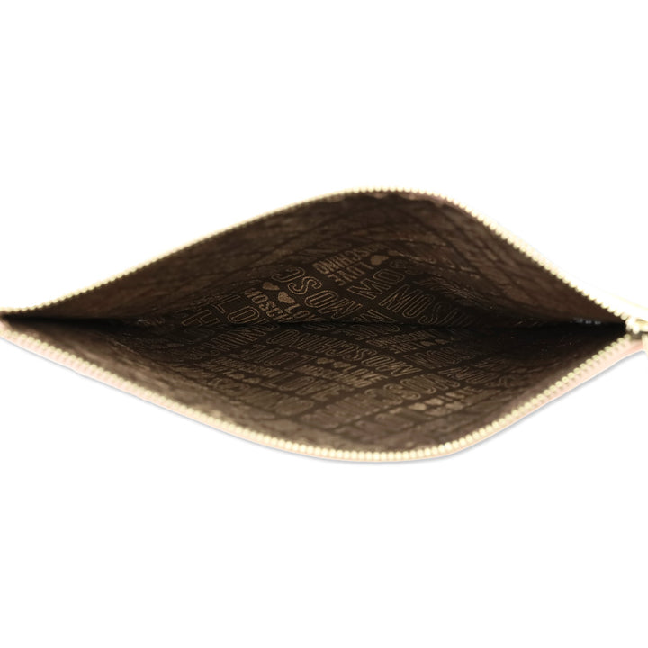 Love Moschino Logo Pink Leather Zip Bofild Wallet