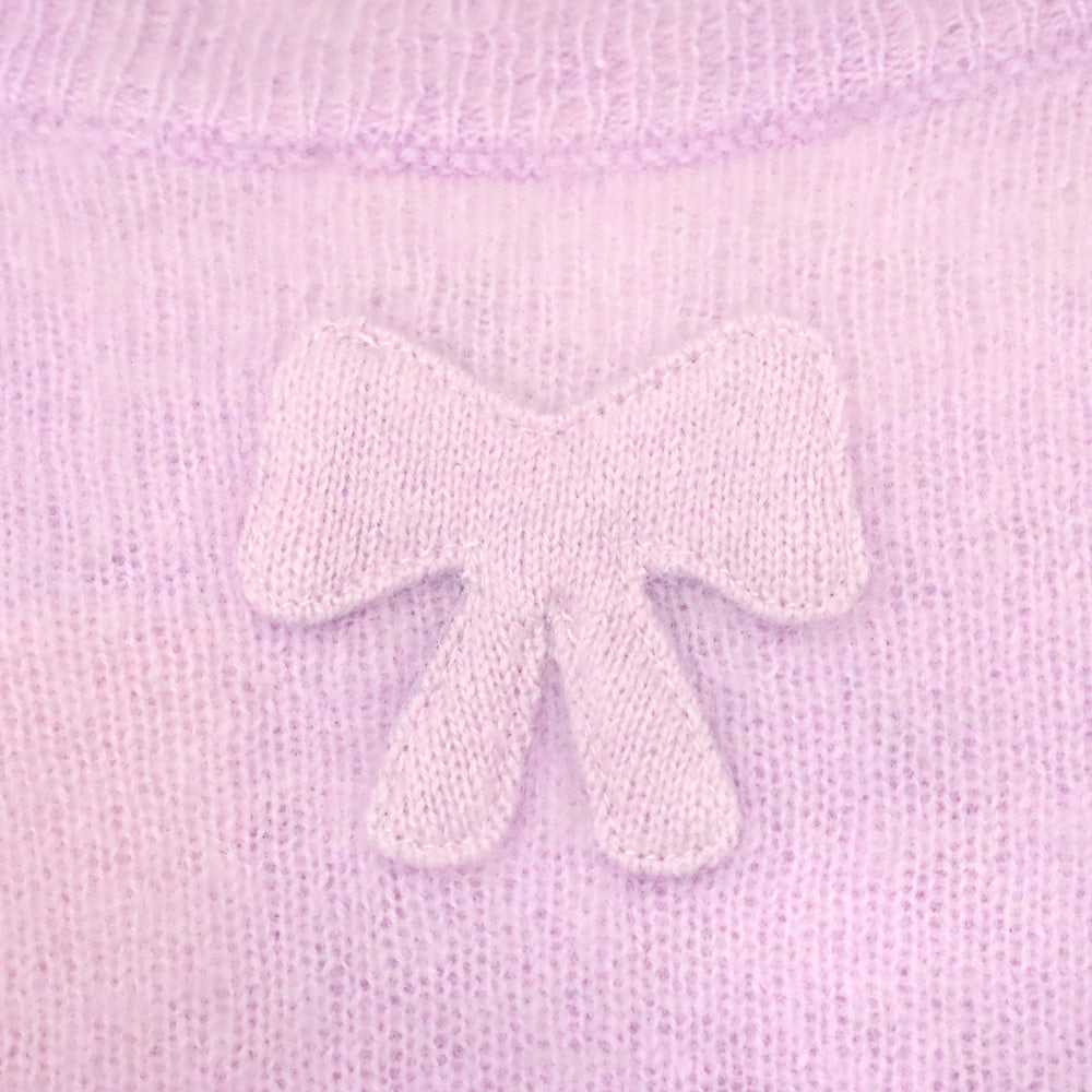 LoveShackFancy Lavender Adeanne Fitted Cashmere Cardigan