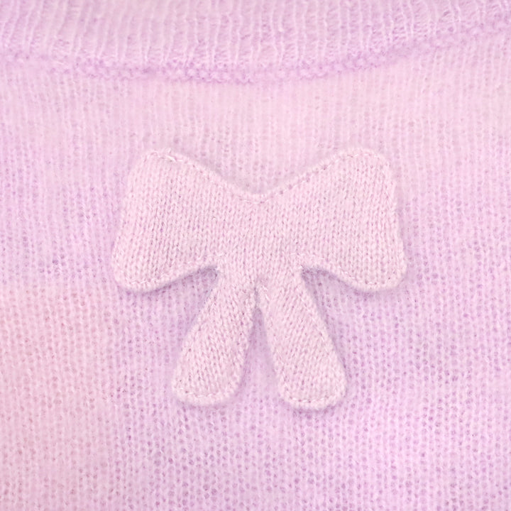 LoveShackFancy Lavender Adeanne Fitted Cashmere Cardigan