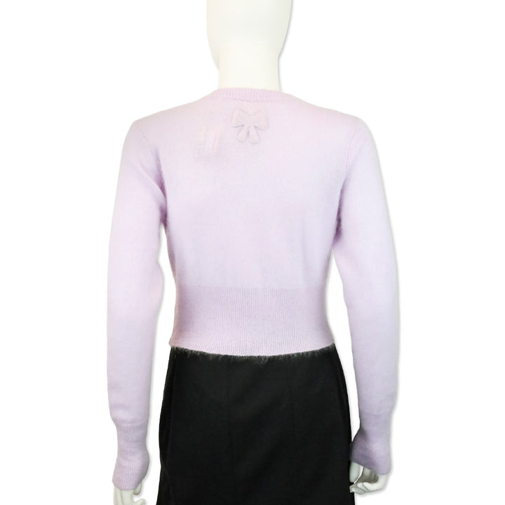 LoveShackFancy Lavender Adeanne Fitted Cashmere Cardigan