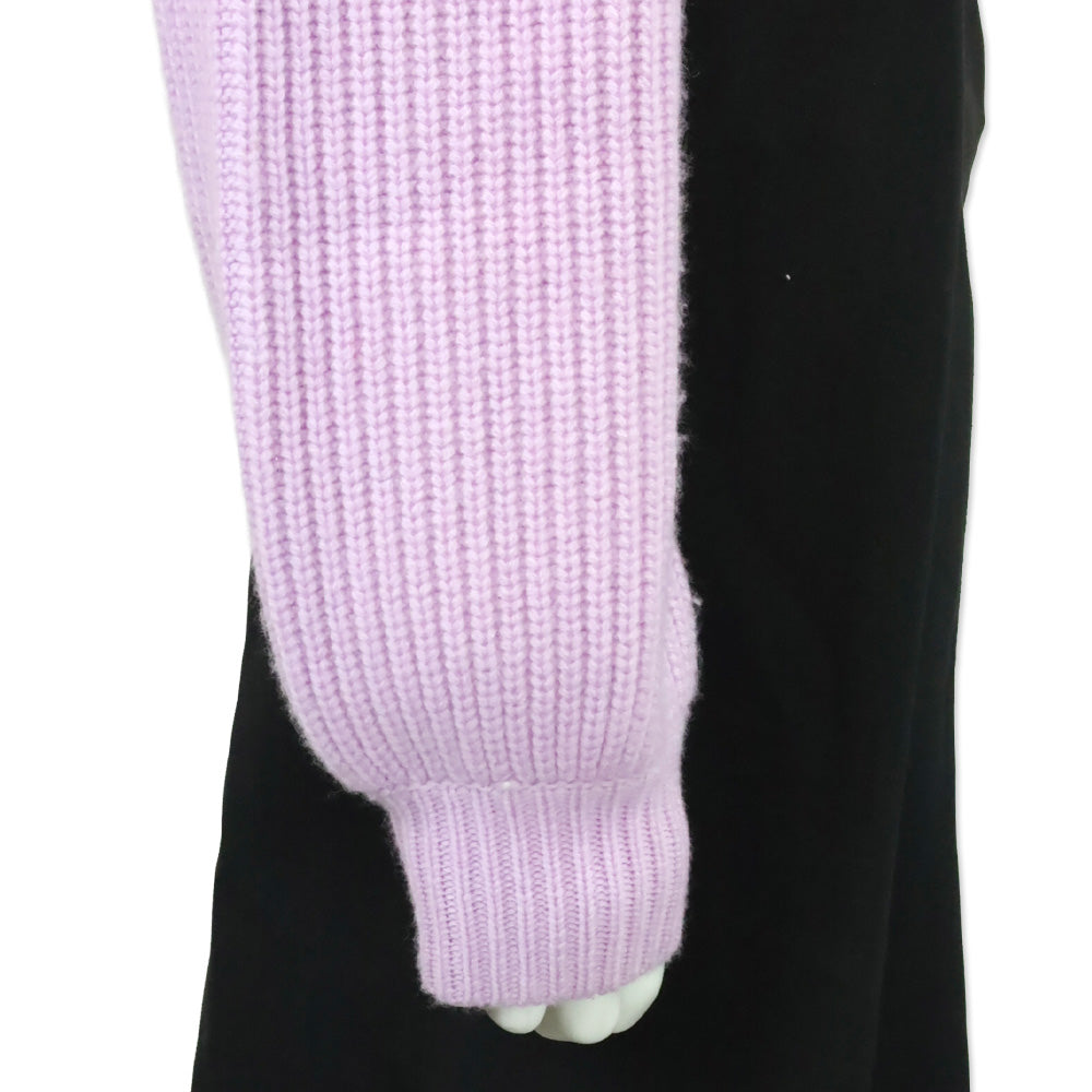 LoveShackFancy Lavender Avignon V-Neck Crop Cardigan