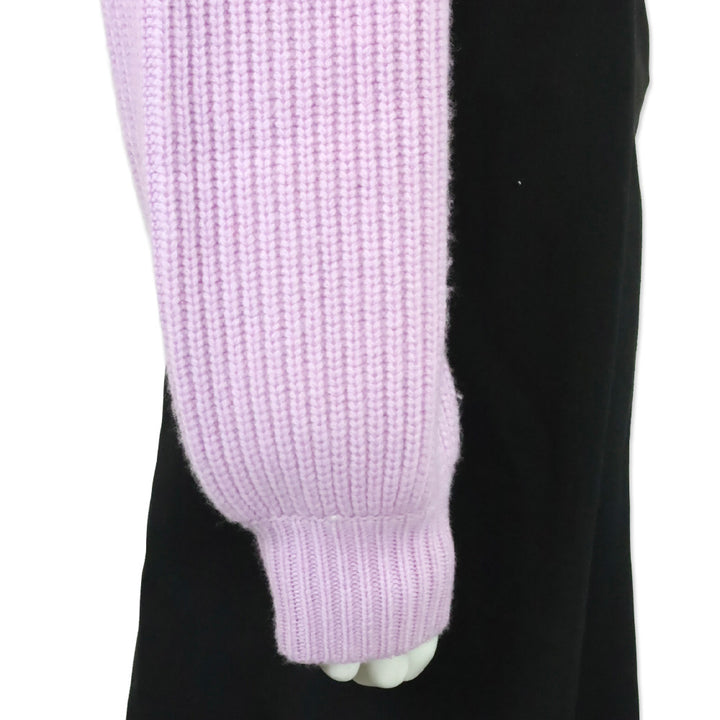 LoveShackFancy Lavender Avignon V-Neck Crop Cardigan