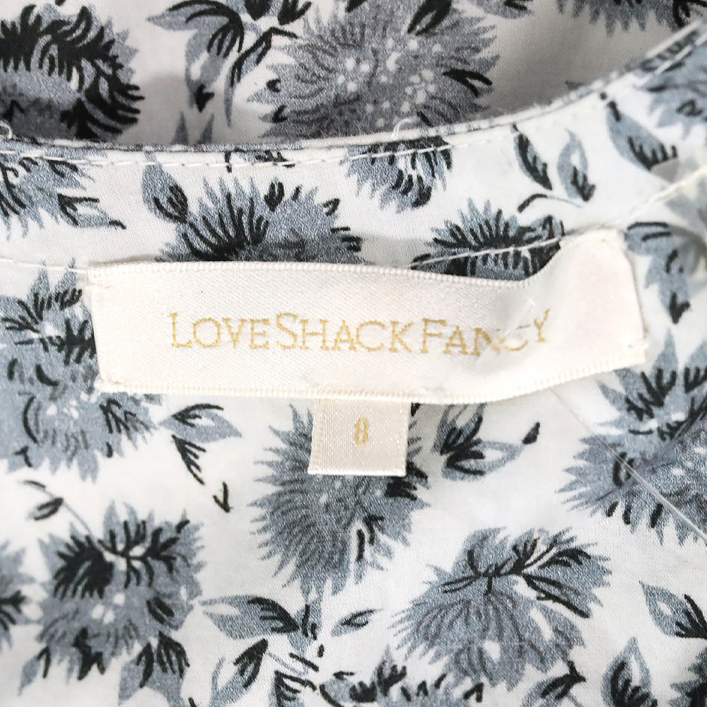LoveShackFancy Paris Warm Frey Dandelion Cotton Tiered Mini Dress