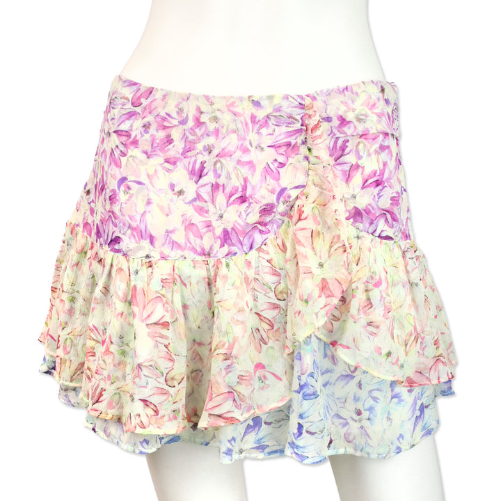 LoveShackFancy Sweet Kisses Rhodes Silk Skirt