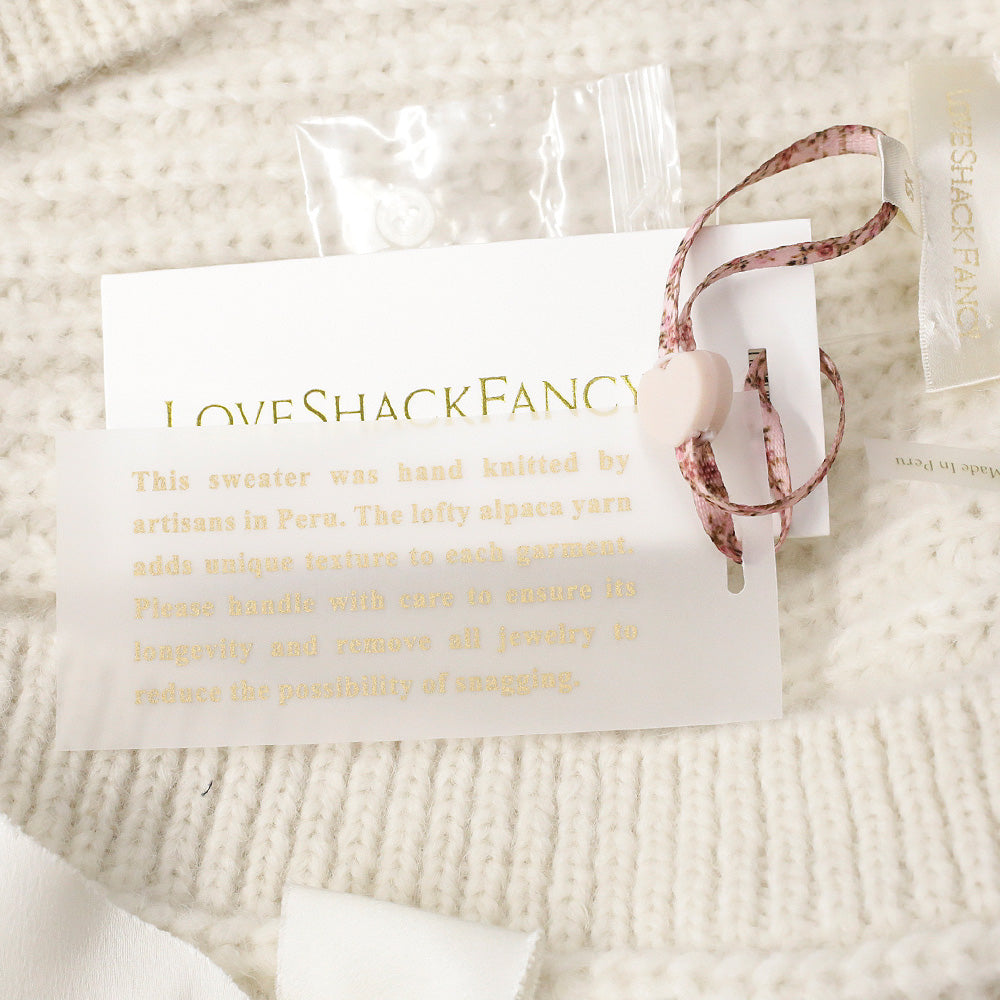 Loveshackfancy Snow Alpaca Knit Ashtan Cardigan