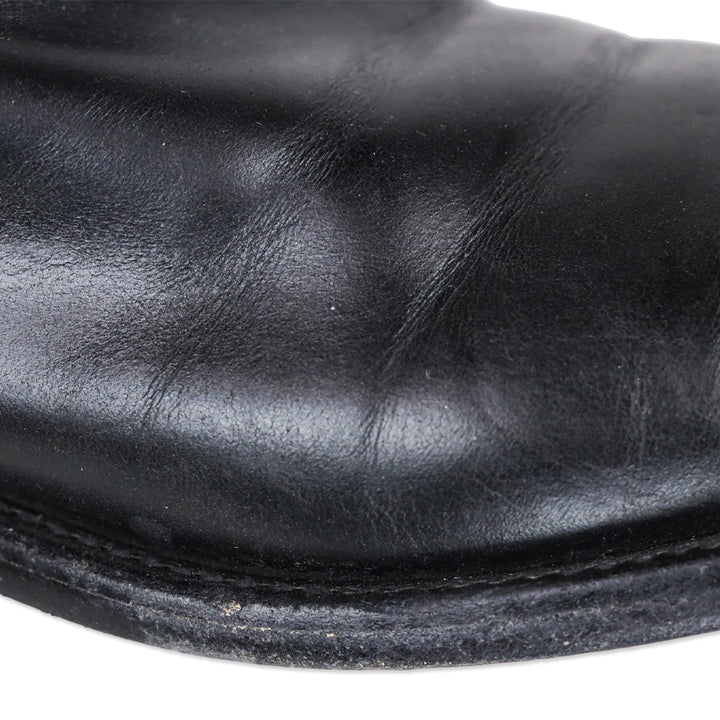 Lucchese Handmade Black Oiled Calf Buckle Tall Riding Boot