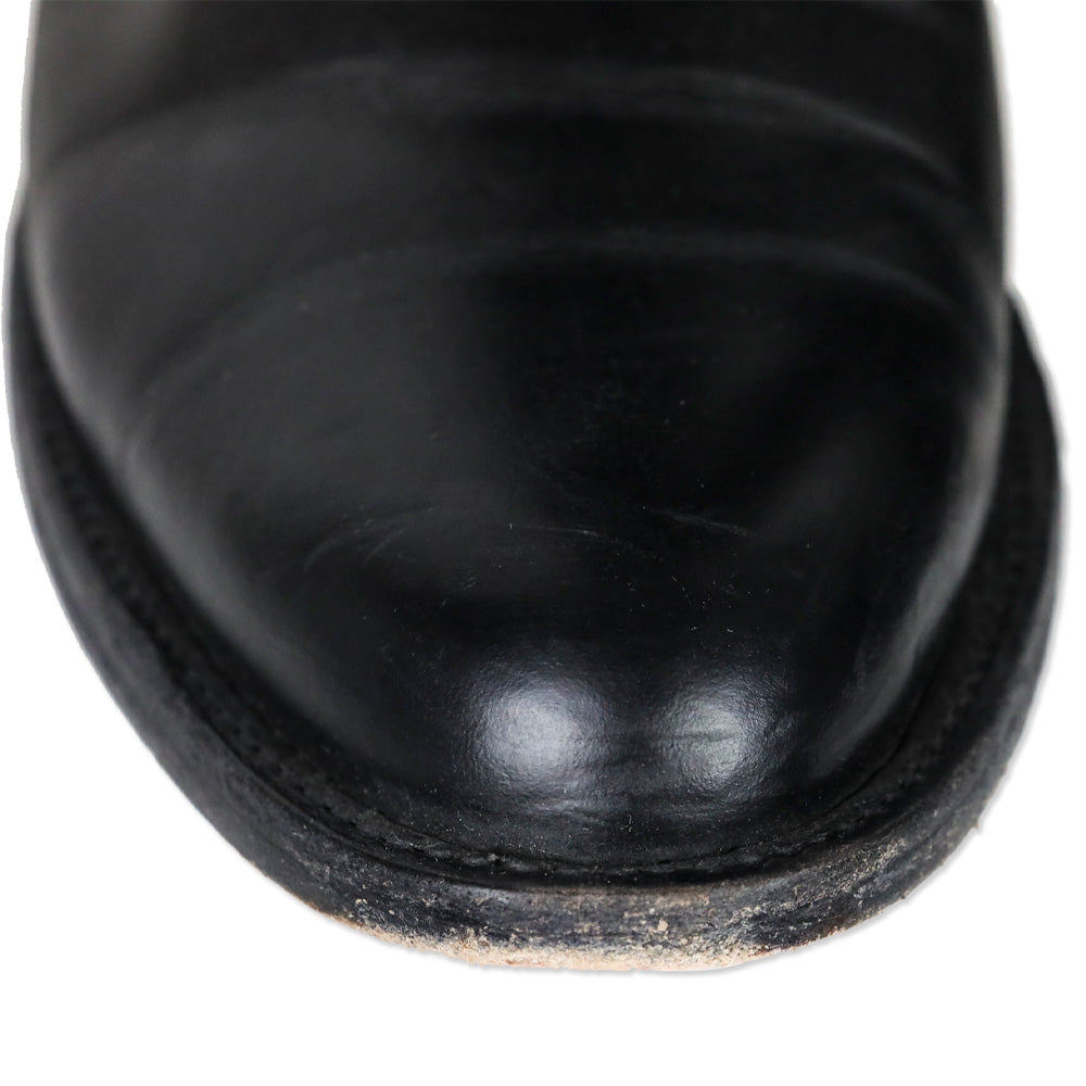 Lucchese Handmade Black Oiled Calf Buckle Tall Riding Boot