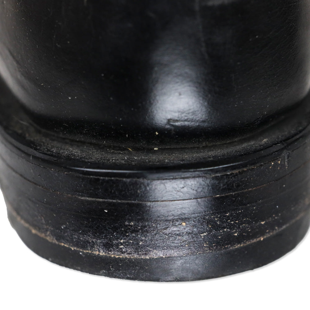 Lucchese Handmade Black Oiled Calf Buckle Tall Riding Boot