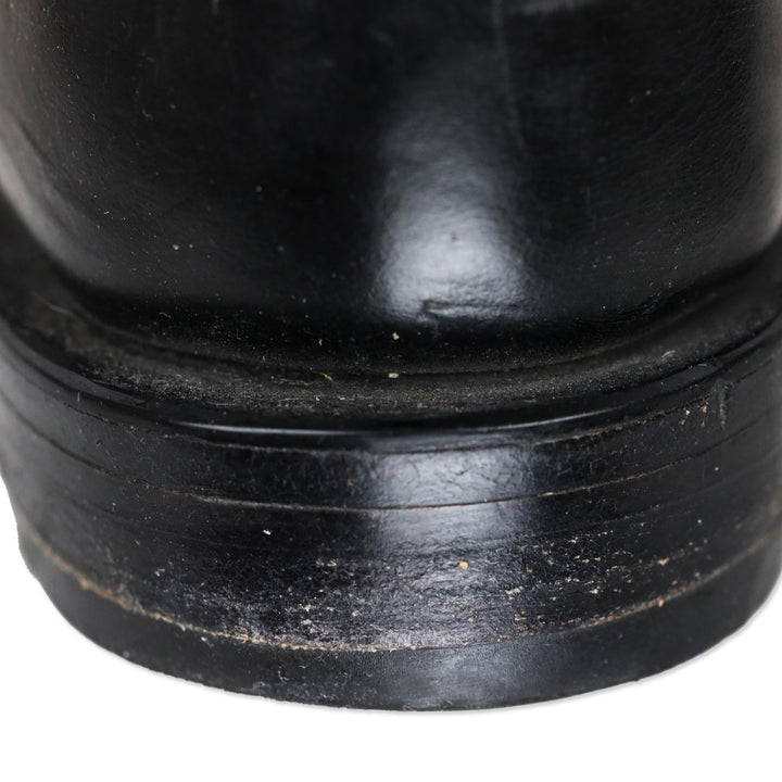 Lucchese Handmade Black Oiled Calf Buckle Tall Riding Boot