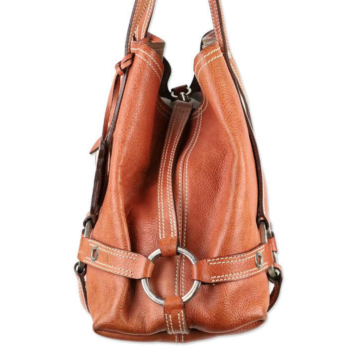 Luella Brick Leather Daria Tote Bag