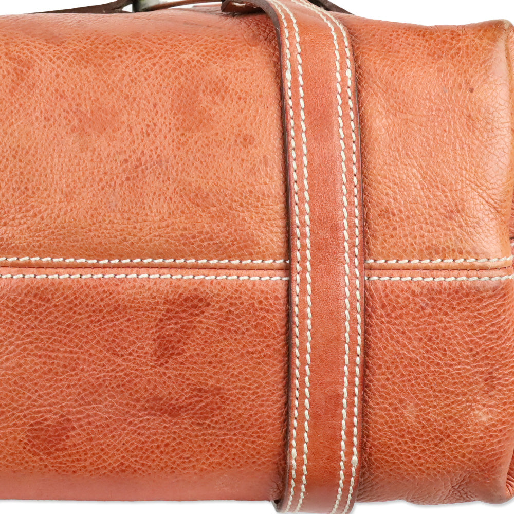 Luella Brick Leather Daria Tote Bag