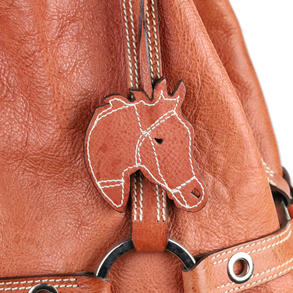 Luella Brick Leather Daria Tote Bag