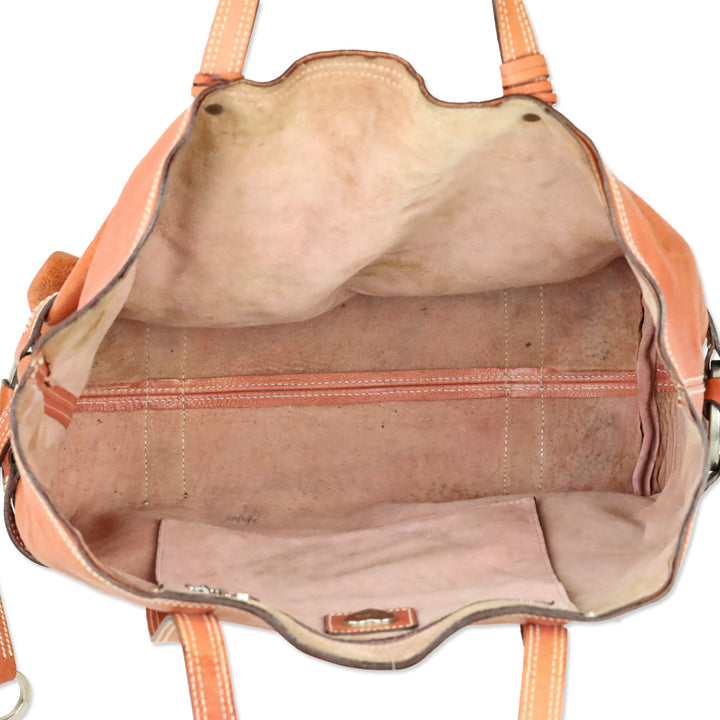 Luella Brick Leather Daria Tote Bag