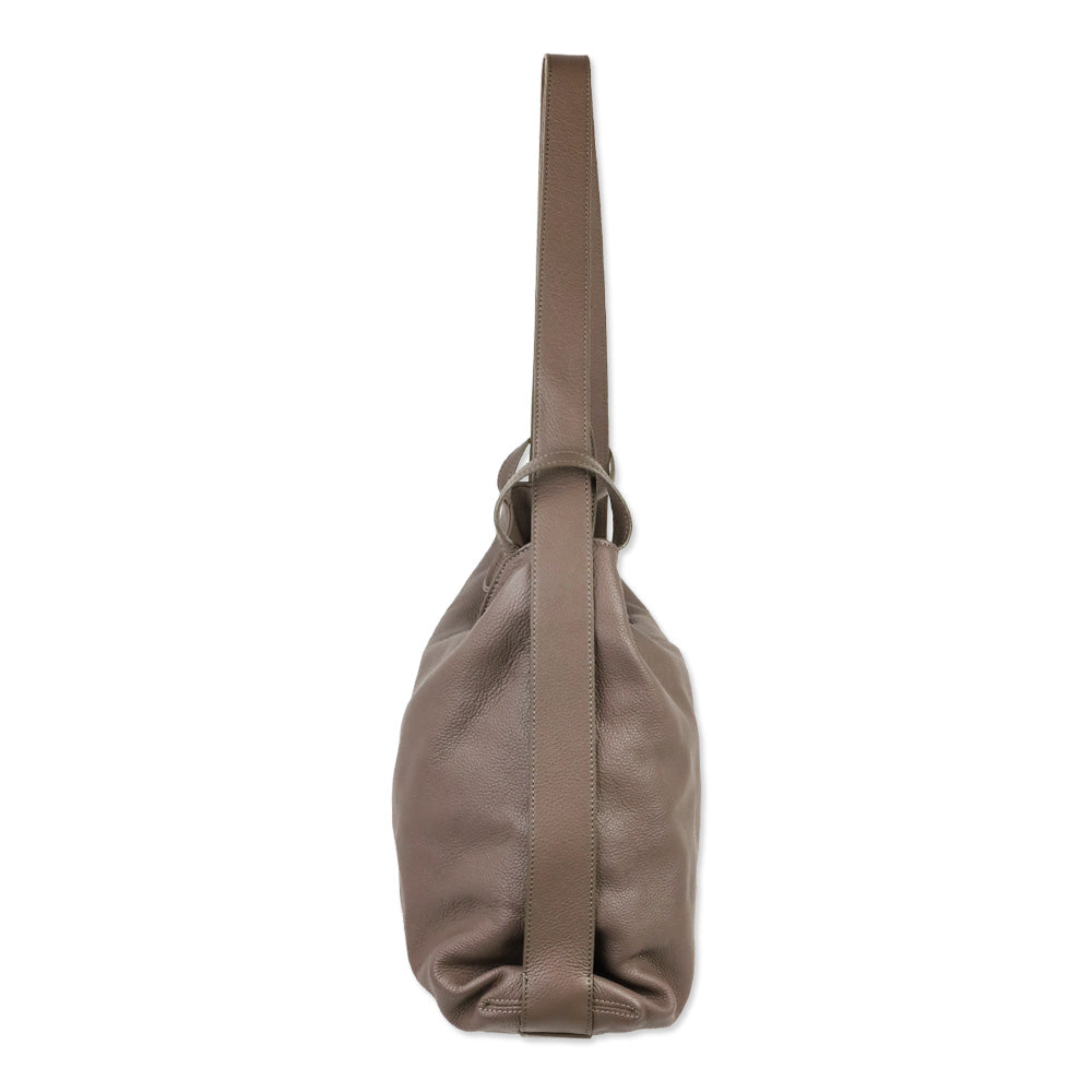 M. Gemi Warm Gray Tumbled Leather The Laura Convertible Backpack