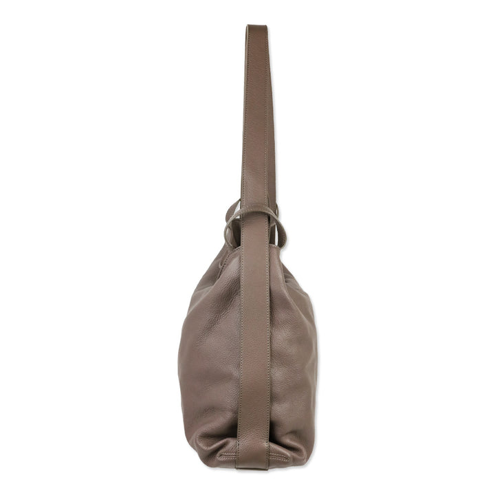 M. Gemi Warm Gray Tumbled Leather The Laura Convertible Backpack