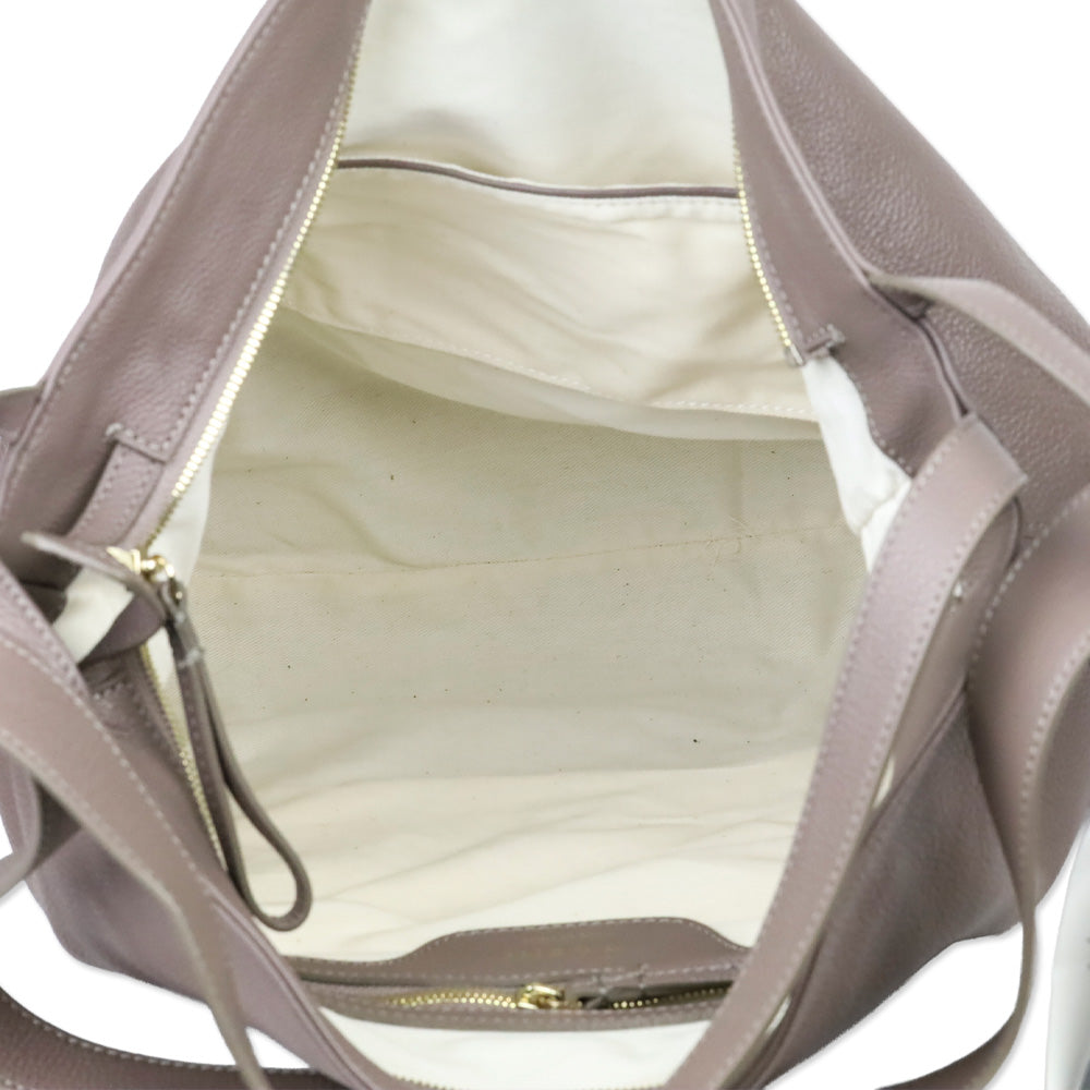 M. Gemi Warm Gray Tumbled Leather The Laura Convertible Backpack