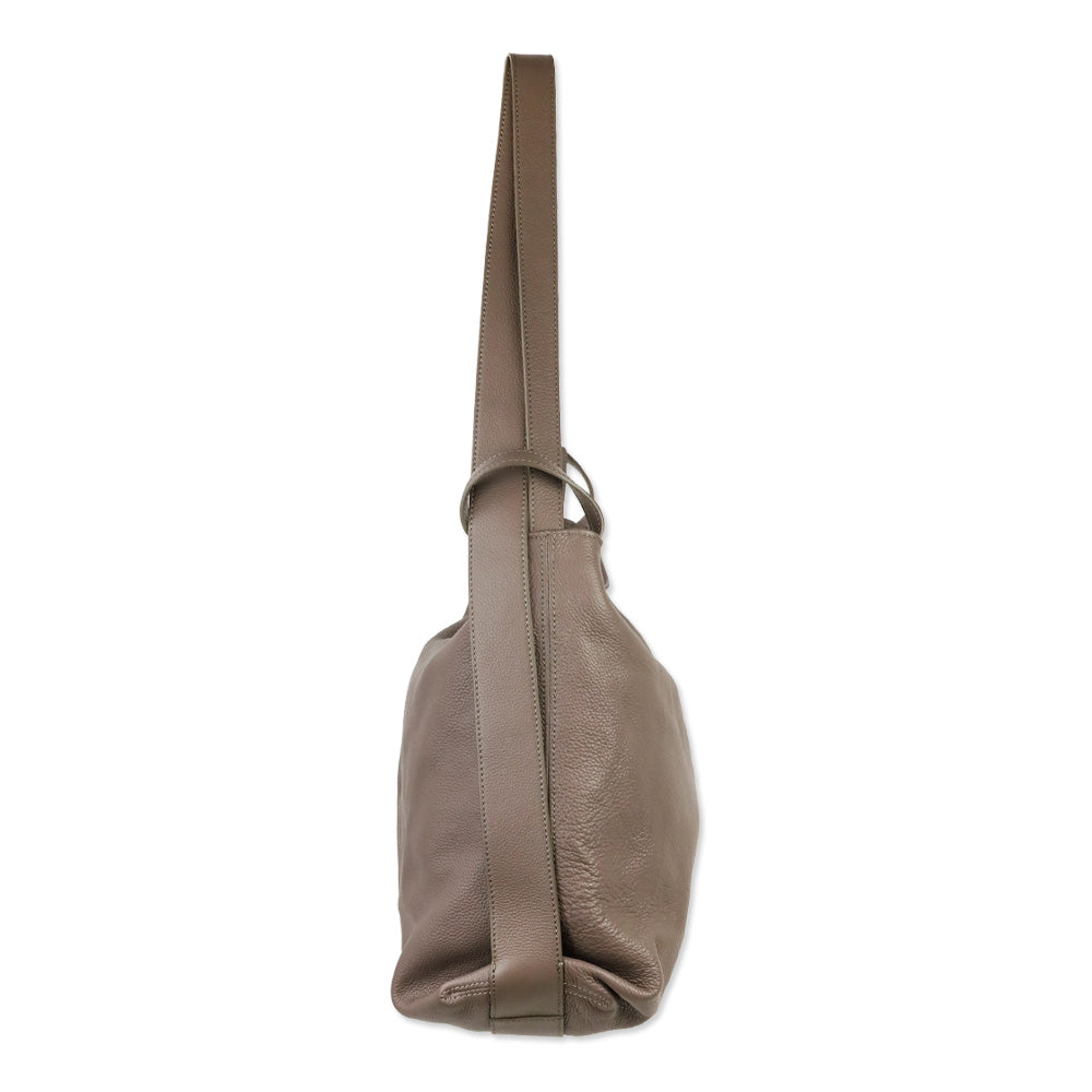 M. Gemi Warm Gray Tumbled Leather The Laura Convertible Backpack