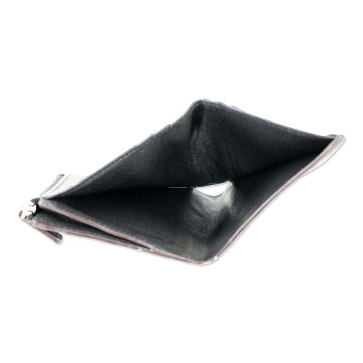 MCM Black Monogram Nappa Leather Bifold Zip Card Wallet