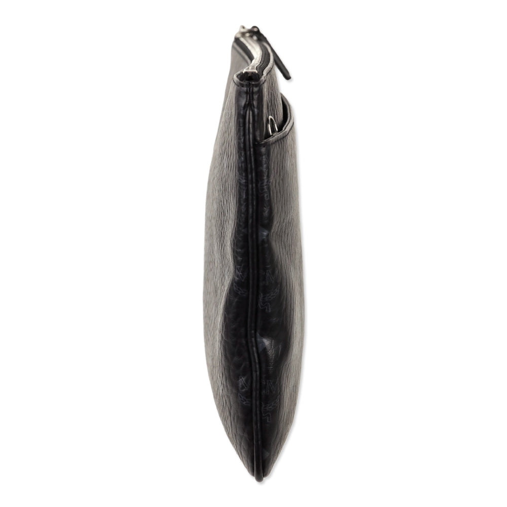 MCM Black Visetos Original Crossbody Pouch