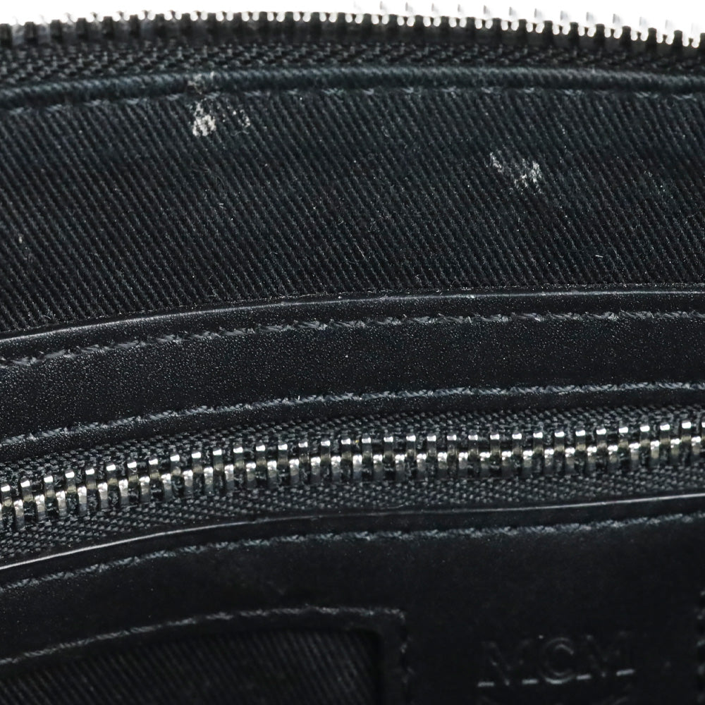 MCM Black Visetos Original Crossbody Pouch