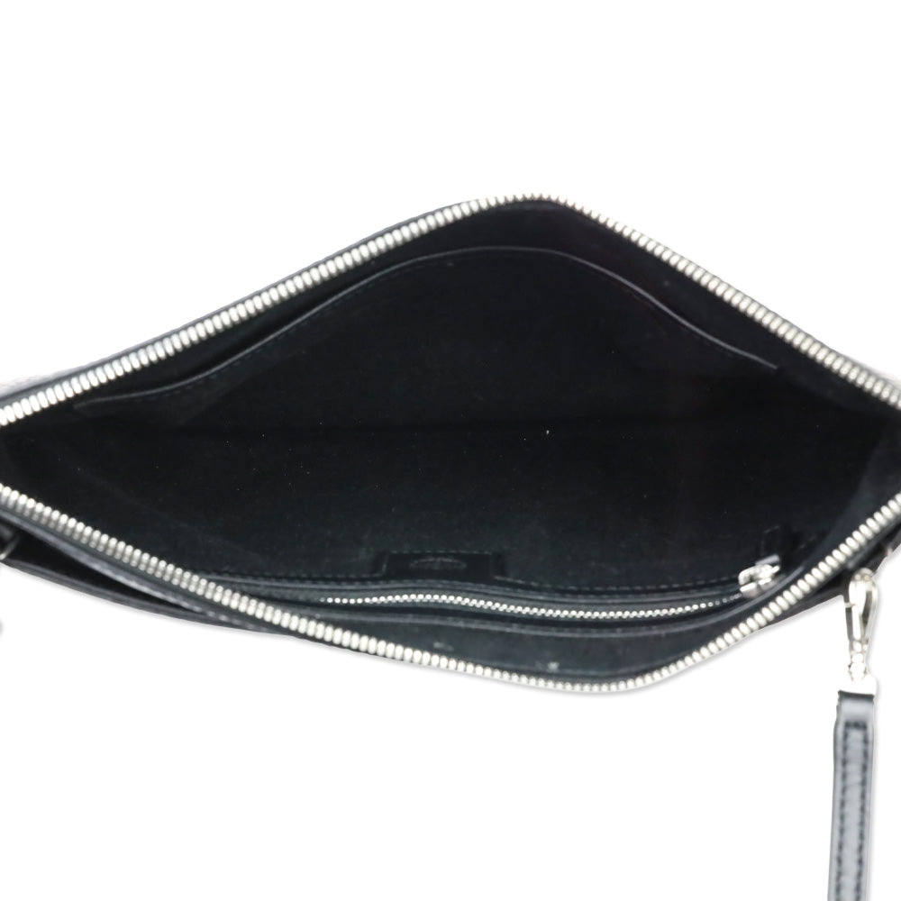 MCM Black Visetos Original Crossbody Pouch