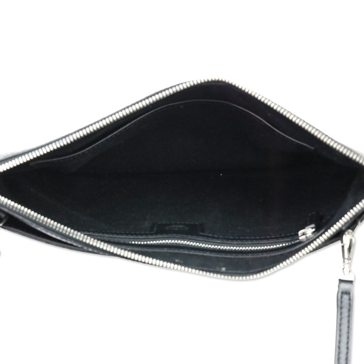 MCM Black Visetos Original Crossbody Pouch