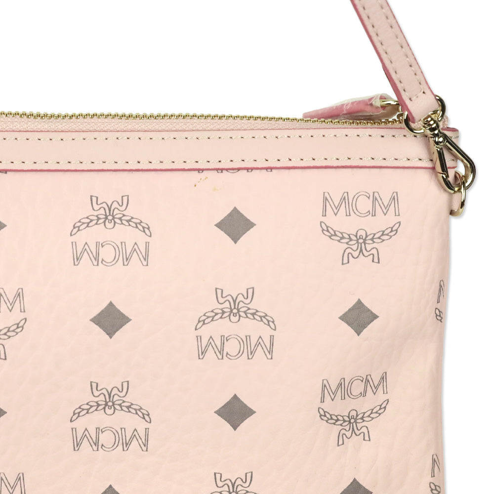 MCM Pink Visetos Medium Reversible Liz Shopper Tote